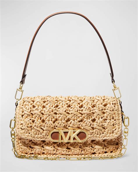 michael kors straw bags on sale|michael kors straw shoulder bag.